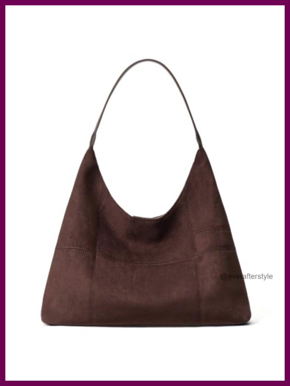 Faux Suede Slouchy Hobo Shoulder Bag Patchwork Magnetic Women